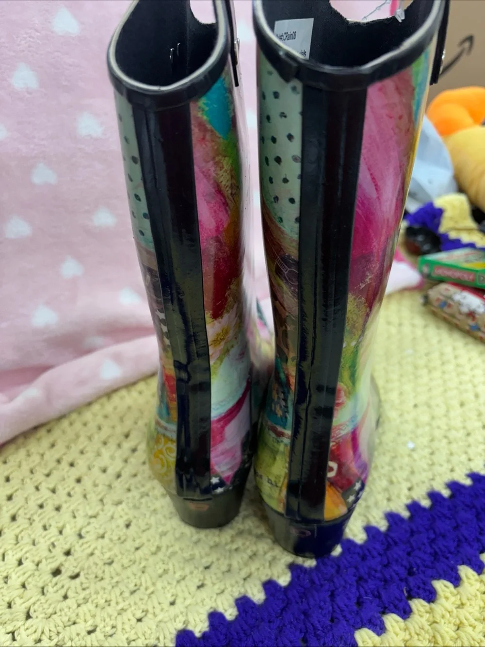 Rain Bops by Beehive Cowgirl rain boots women size 7-NWOT
